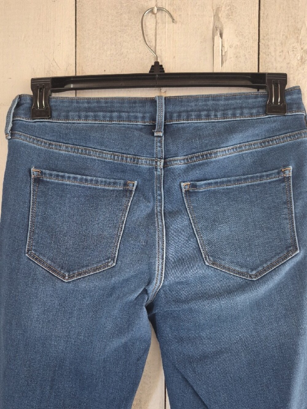 Old Navy Women's Skinny Jeans - Medium Blue Distressed - Picture 10 of 12